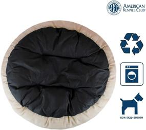 img 1 attached to Solid Round Pet Bed - American Kennel Club Casablanca Series