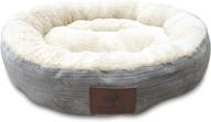 solid round pet bed - american kennel club casablanca series logo