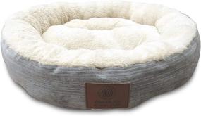 img 4 attached to Solid Round Pet Bed - American Kennel Club Casablanca Series