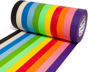 img 3 attached to 🌈 Craftzilla Colored Masking Tape - Vibrant Rainbow Teacher Tape - 11 Extra Large Rolls - 1,980 Feet x 1 Inch - Perfect for Art, Lab, Labeling & Classroom Decorations