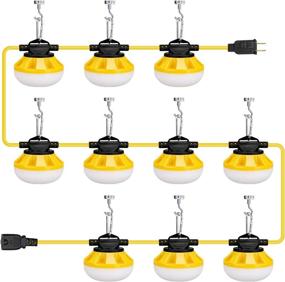 img 4 attached to 💡 100FT Summstar LED Construction String Lights - 100W 10000lm Outdoor Temporary Work Lighting