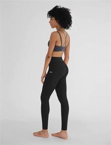 img 1 attached to 🩳 ODODOS High Waisted Leggings with Dual Pockets - Workout Capris for Women, Yoga, Gym, Sports, Running - 19" / 28" Inseam