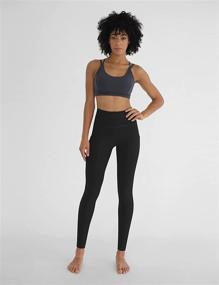 img 2 attached to 🩳 ODODOS High Waisted Leggings with Dual Pockets - Workout Capris for Women, Yoga, Gym, Sports, Running - 19" / 28" Inseam