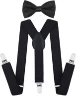 👦 boys' accessories set: child kids suspenders & bowtie for bow ties logo