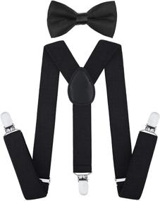 img 4 attached to 👦 Boys' Accessories Set: Child Kids Suspenders & Bowtie for Bow Ties