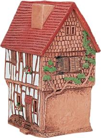 img 3 attached to 🏰 Midene Ceramic Tealight Candle Holder & Cone Incense Burner: Historic House Replica in Bernkastel-Kues, Germany - Home Decor and Collectible Miniature