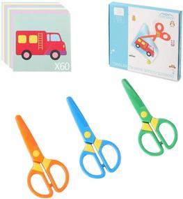 img 4 attached to 👶 Amassan Scissors for Toddlers – Pre School Scissors Set (3 Pieces)