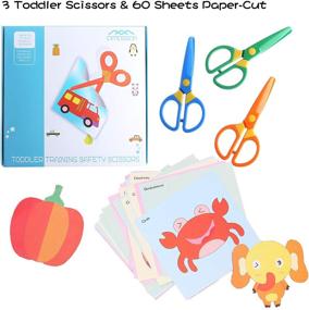 img 3 attached to 👶 Amassan Scissors for Toddlers – Pre School Scissors Set (3 Pieces)