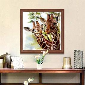 img 3 attached to 🖼️ Enhance Your Walls with AIRDEA DIY 5D Diamond Painting Kit - Crystal Drill Two Giraffes Rhinestone Embroidery Cross Stitch Craft Canvas 11.8x11.8 inch