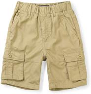 🩳 boys' cotton shorts with elastic waistband & multi pockets: a must-have for comfort and style! logo