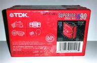 🎵 high-quality tdk superior normal bias d90 audio cassette tapes - pack of 4 logo