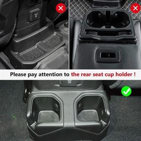 img 3 attached to 🚗 Auovo Cup Holder Inserts Coasters Center Console Organizer Tray for 2018-2022 Wrangler JL JLU & 2020-2022 Gladiator JT Accessories - Truck Interior Decoration with Red Trim