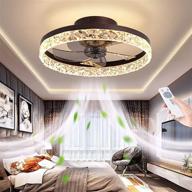 🌀 modern bladeless ceiling fan with lights, remote control, and dimmable 3 color 3 speeds: perfect low profile fan for kids room bedroom living room! logo