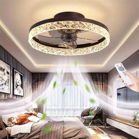 img 3 attached to 🌀 Modern Bladeless Ceiling Fan with Lights, Remote Control, and Dimmable 3 Color 3 Speeds: Perfect Low Profile Fan for Kids Room Bedroom Living Room!