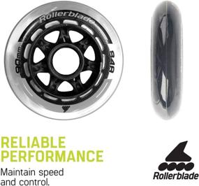 img 1 attached to 🛼 High-Quality Rollerblade 80mm 82A Wheels: 8 Pack for Exceptional Performance