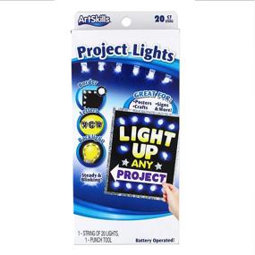 img 4 attached to ArtSkills Set of 20 Clear Project Poster Lights with Punch Tool and Instructions, Blue - 20ct Count