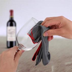 img 1 attached to 🔆 HQMaster Large Microfiber Polishing Cloths: Achieve Streak-Free, Lint-Free Shine for Wine Glasses, Stemware, and Kitchenware