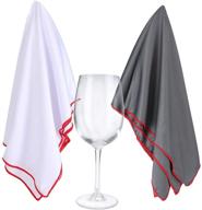 🔆 hqmaster large microfiber polishing cloths: achieve streak-free, lint-free shine for wine glasses, stemware, and kitchenware logo