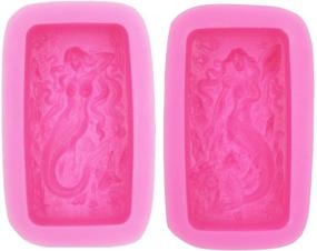 img 1 attached to Premium 3D Mermaid Silicone Soap Mold for Soap Candle Chocolate Candy - Versatile Molds for Soaps, Bombs, Baking & Fondant