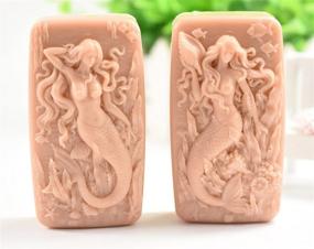 img 2 attached to Premium 3D Mermaid Silicone Soap Mold for Soap Candle Chocolate Candy - Versatile Molds for Soaps, Bombs, Baking & Fondant