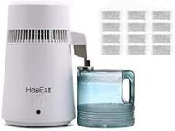 haofst premium 110v 750w 4l countertop distilled water purifier filter with upgrades - all stainless steel 304 interior, complete with 12 packs of premium charcoal water filters logo
