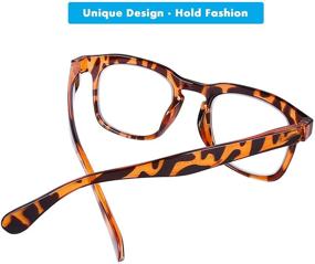 img 2 attached to 👓 DOOViC Blue Light Blocking Reading Glasses - Fashionable, Lightweight Computer Readers for Men/Women, Anti Eye Strain/UV/Glare