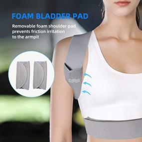 img 1 attached to Adjustable Posture Corrector for Women and Men - Upper Back Brace for Clavicle Chest Support, Neck, Back and Shoulder Straight - Size S 27-32 Inch