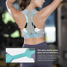 img 2 attached to Adjustable Posture Corrector for Women and Men - Upper Back Brace for Clavicle Chest Support, Neck, Back and Shoulder Straight - Size S 27-32 Inch