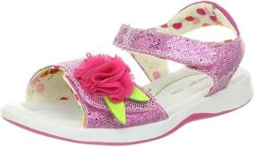 img 4 attached to 👧 Morgan & Milo Tina Sparkle Sandal: Stylish Footwear for Toddlers and Little Kids