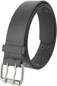 img 2 attached to Fashion Double Grommet Genuine Leather Men's Accessories for Belts