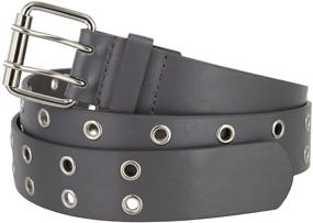 img 3 attached to Fashion Double Grommet Genuine Leather Men's Accessories for Belts