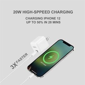 img 3 attached to 🔌 EQWOL Byte 2-Pack 20W Mini USB-C Wall Charger for iPhone 12 Pro Max/12 Pro/12/12 Mini/11, Galaxy, Pixel 4/3, iPad Pro - Fast Charger (2-White)
