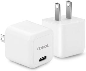 img 4 attached to 🔌 EQWOL Byte 2-Pack 20W Mini USB-C Wall Charger for iPhone 12 Pro Max/12 Pro/12/12 Mini/11, Galaxy, Pixel 4/3, iPad Pro - Fast Charger (2-White)