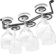 🍷 reddreamer wine glass rack: stylish and functional under cabinet stainless steel stemware holder - holds up to 6 glasses for kitchen, bar, or cabinet логотип