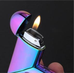 img 3 attached to Colorful Heart Shaped Lighter: USB, Butane & Hybrid Gas Lighter with Windproof Feature, Perfect for Indoor & Outdoor Gifting