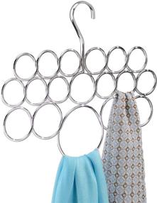 img 1 attached to Ideal Closet Organization Solution: iDesign Axis Metal Loop Scarf Hanger with 18 Loops for Scarves, Ties, Shawls, Belts, and More!