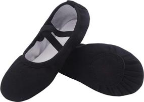 img 2 attached to Ballet Practice Slipper Stretch Toddler Girls' Shoes for Athletic