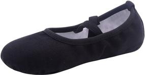 img 3 attached to Ballet Practice Slipper Stretch Toddler Girls' Shoes for Athletic