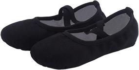 img 1 attached to Ballet Practice Slipper Stretch Toddler Girls' Shoes for Athletic