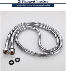 img 3 attached to HOMELODY Extra Long Stainless Steel Shower 🚿 Hose: Flexible Handheld Shower Head Extension for Bathroom