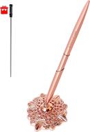 🖊️ exquisite rutich hollow round pen holder signing pen set for wedding bridal engagement valentine's day favors - elegant rose gold touch! логотип