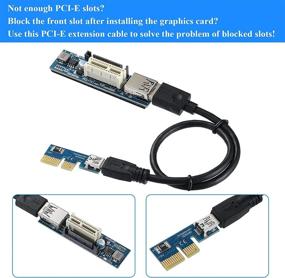 img 3 attached to 🔌 MZHOU PCI-E 1X Interface Extension Cable with PCI-E 1X Motherboard Extension Card and PCI-E Device Card