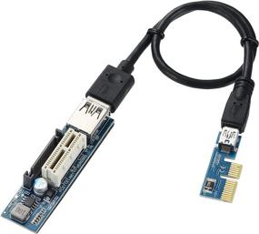 img 4 attached to 🔌 MZHOU PCI-E 1X Interface Extension Cable with PCI-E 1X Motherboard Extension Card and PCI-E Device Card