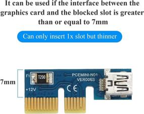 img 1 attached to 🔌 MZHOU PCI-E 1X Interface Extension Cable with PCI-E 1X Motherboard Extension Card and PCI-E Device Card