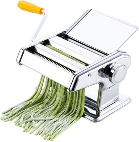 img 4 attached to Stainless Adjustable Thickness Spaghetti Fettuccini Kitchen & Dining for Kitchen Utensils & Gadgets