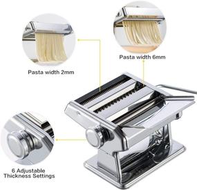 img 3 attached to Stainless Adjustable Thickness Spaghetti Fettuccini Kitchen & Dining for Kitchen Utensils & Gadgets