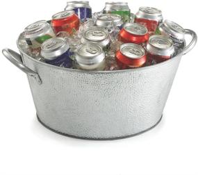 img 1 attached to 🥤 TableCraft Galvanized Round Beverage Tub, 18.5 x 15.1 x 7-Inch - Enhance Your SEO