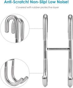 img 3 attached to 🚿 Sleek Silver Simtive Shower Door Hooks: Convenient 2-Pack for Frameless Glass Doors