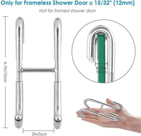 img 2 attached to 🚿 Sleek Silver Simtive Shower Door Hooks: Convenient 2-Pack for Frameless Glass Doors