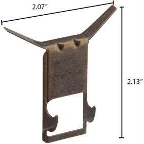img 3 attached to 🧱 National Hardware N260-299 V2552 Antique Brass Brick Hangers - 2 Pack: Securely Hang Bricks with Ease